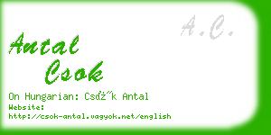 antal csok business card